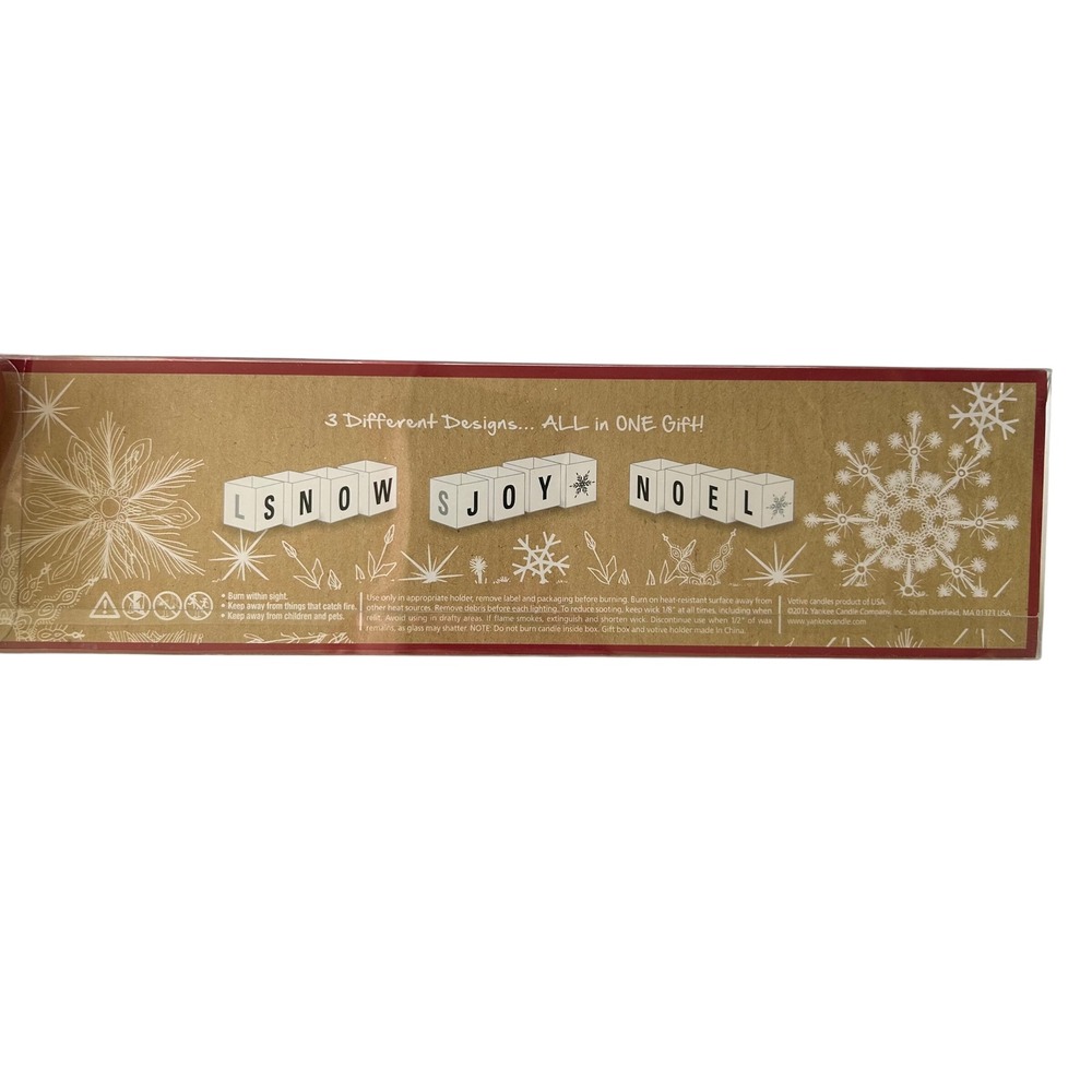 Yankee Candle Votive Set Unisex OS Red SNOW JOY NOEL Holiday Decor 1282093